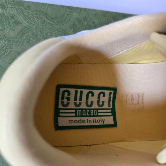 NIB Gucci Mac80 leather Sneakers IT 38.5 US 8.5 - Picture 10 of 13
